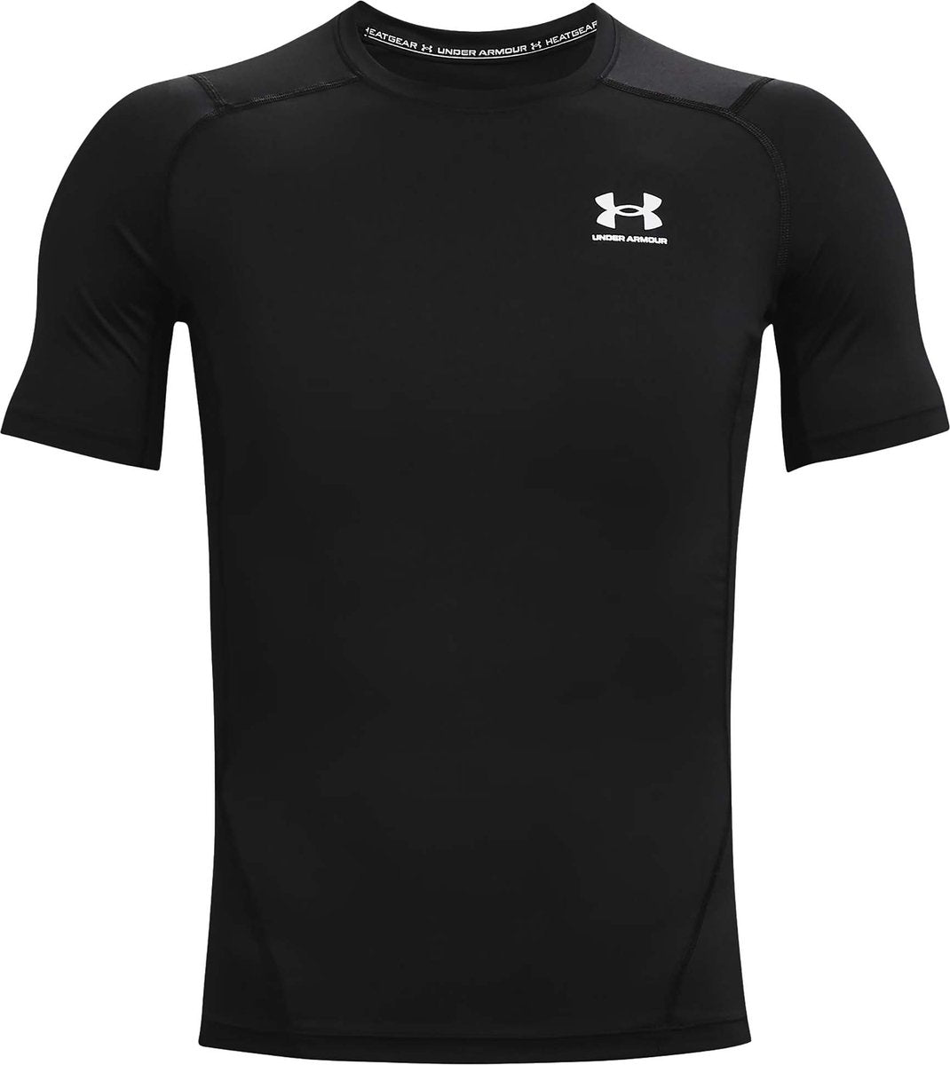 Maglia sportiva da uomo Under Armour UA HG Armor Comp SS-BLK - Nera - Bianca