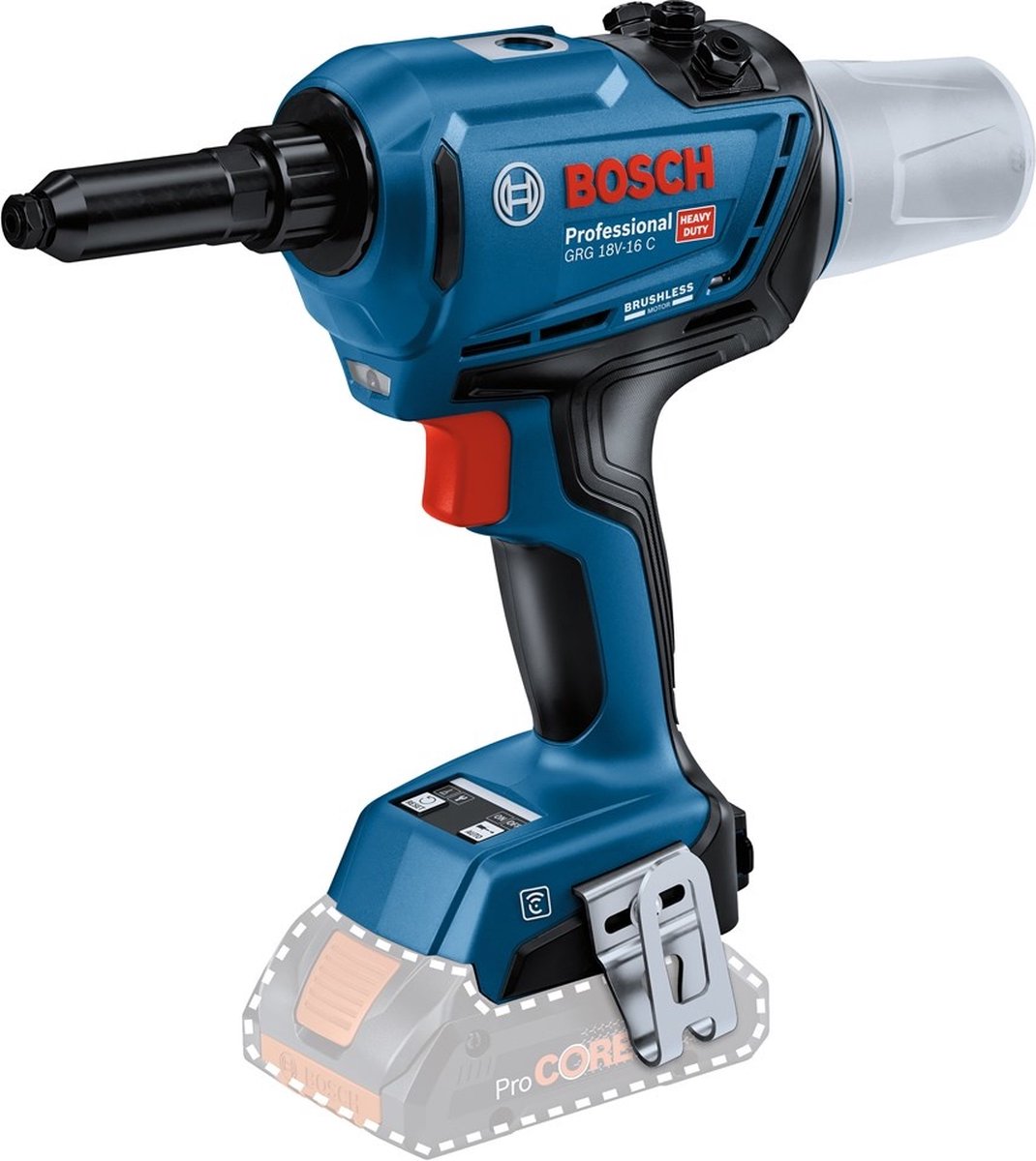Bosch grg 18v-16 c professional - rivettatrice a batteria - 18v