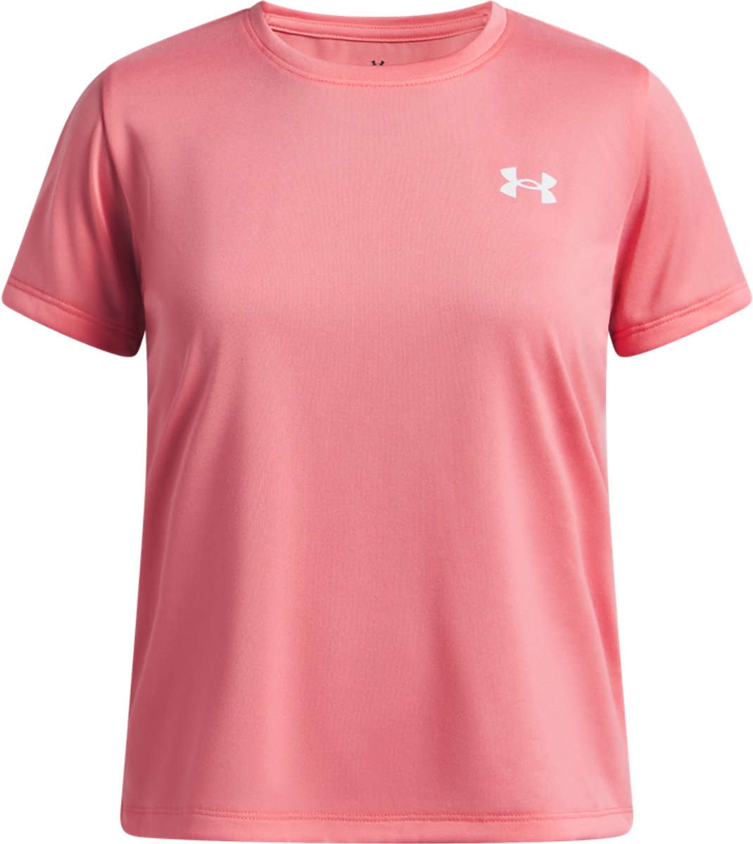 Under armour ua tech ssc-pnk meisjes sportshirt - bittersweet roze - wit