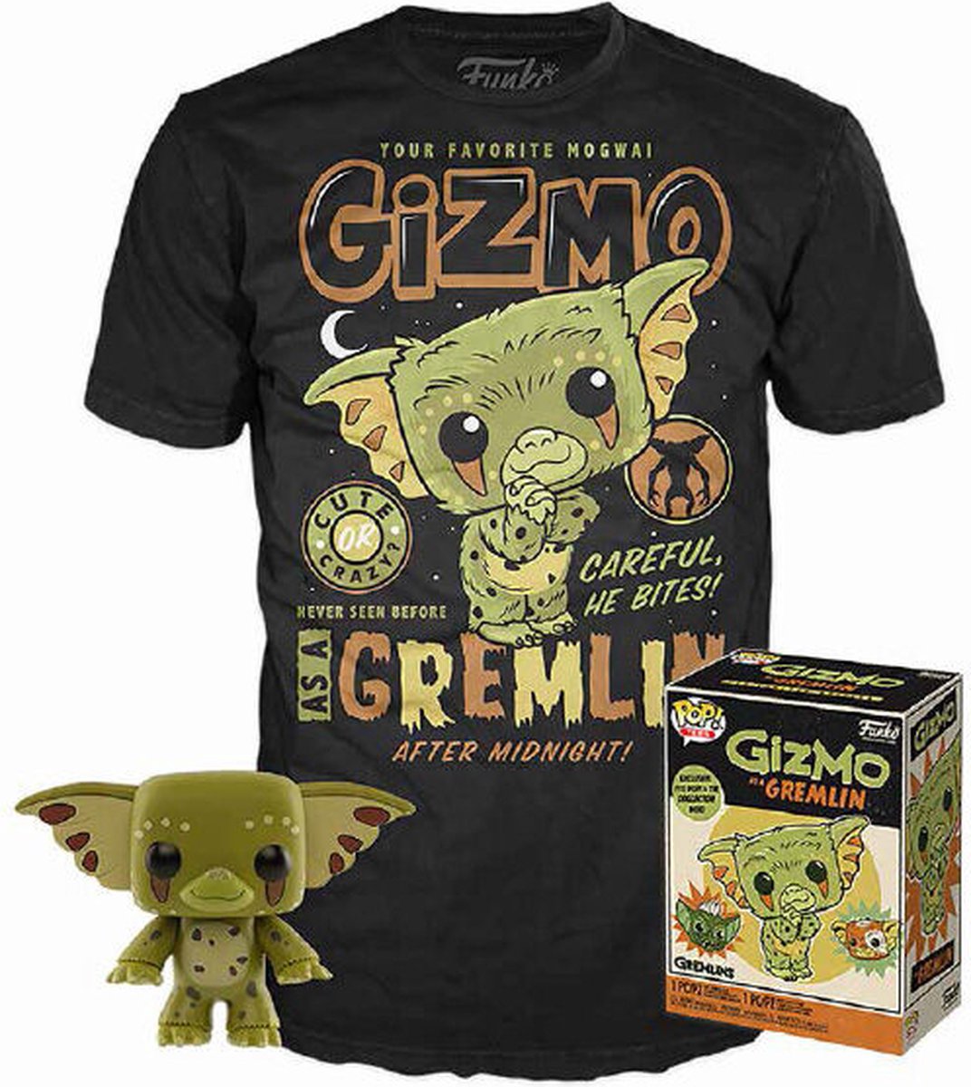 Funko pop! gremlins: set figure and tee - gizmo exclusive maat l