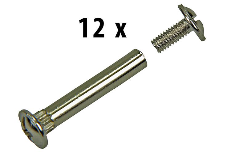 Mack 1013911 - 12 tornillos de unión para armario galvanizados ø 5 mm 40-50 mm | 10 piezas