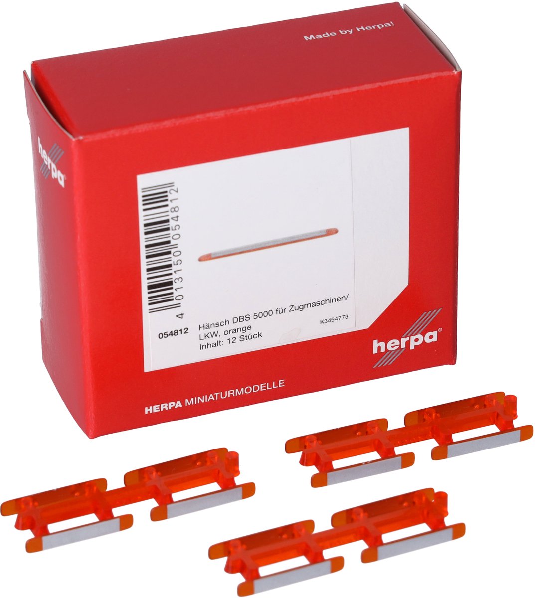 Carretilla basculante Herpa hänsch dbs 5000, naranja (12 uds.)