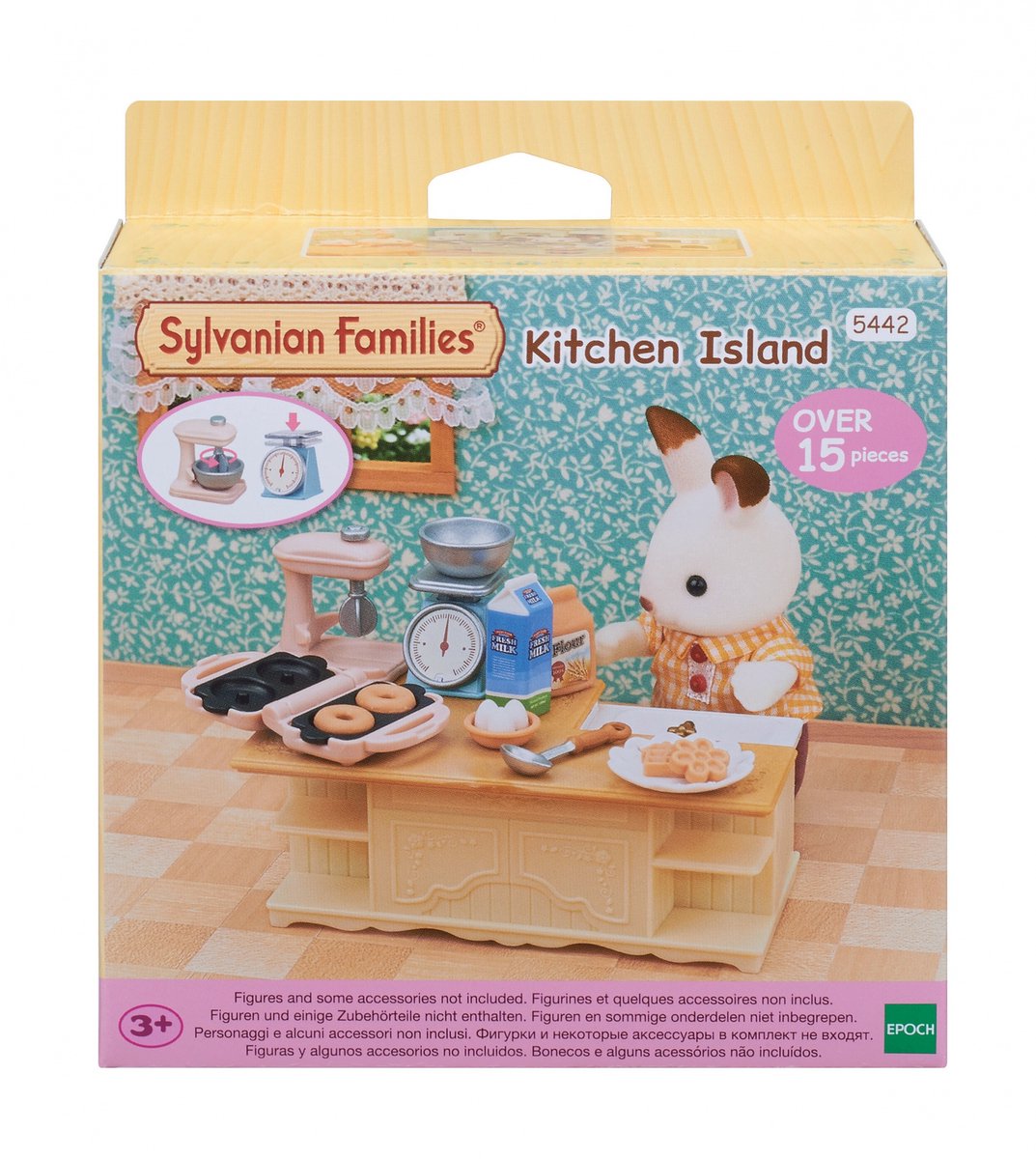 Decoración de casa de muñecas con isla de cocina Sylvanian Families 5442