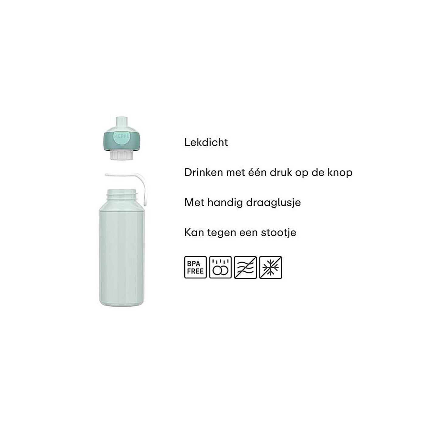 Mepal unicorn glow drinkfles pop-up campus 400ml