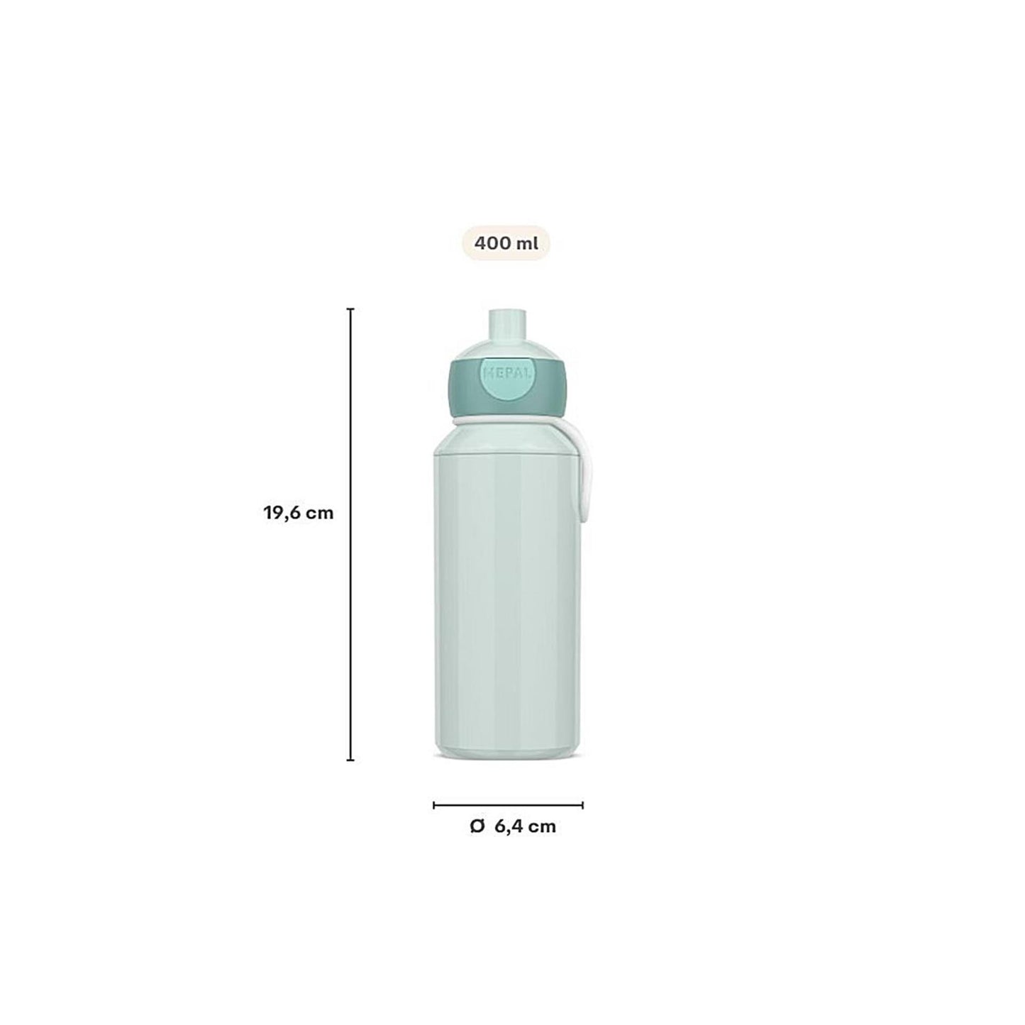 Mepal Drinking bottle pop -up campus 400 ml - Cool Mint