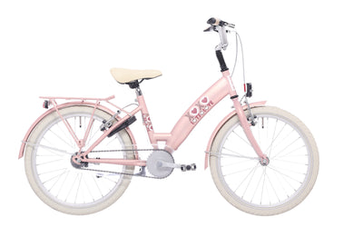 Bikefun kinderfiets lots of love 20 inch met remnaaf - mahogany roze