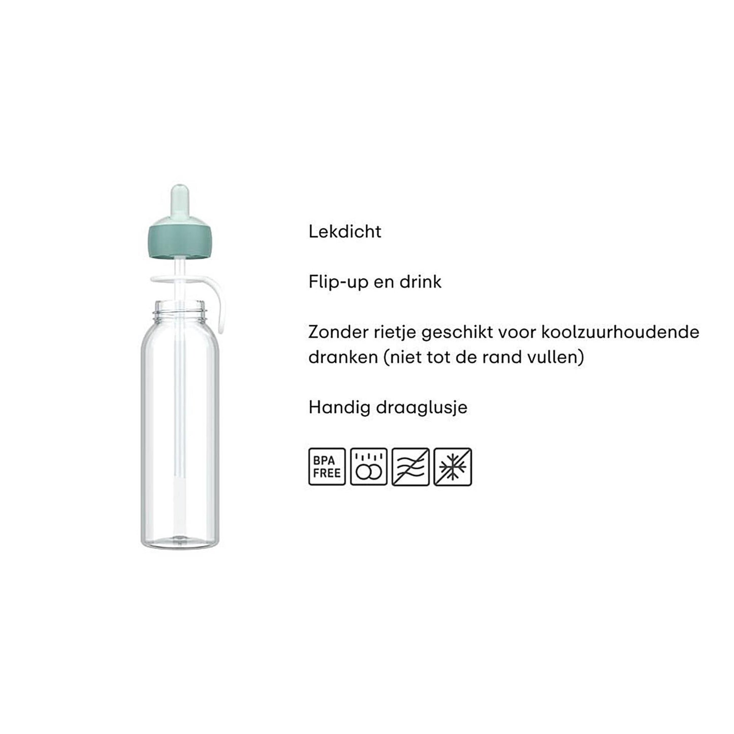 Borraccia Mepal ribaltabile da 500ml rosa freddo