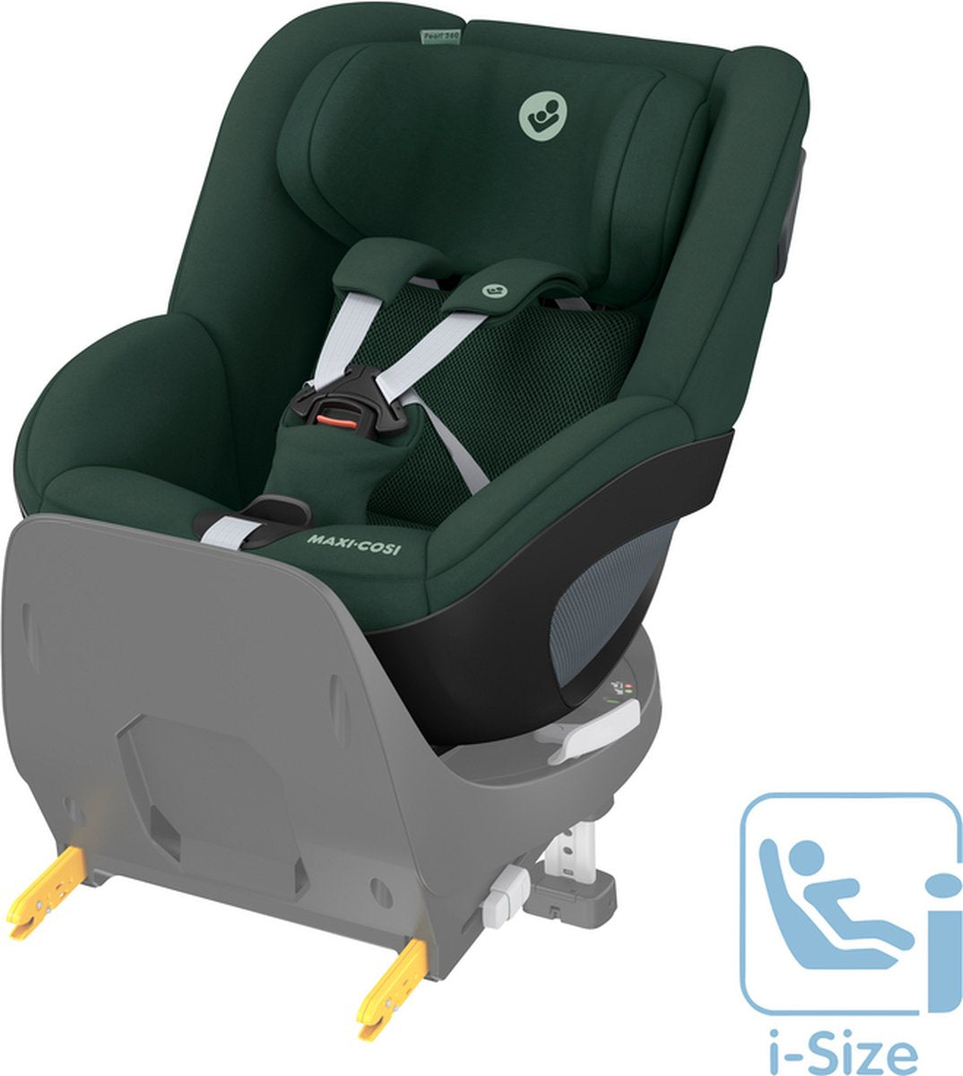 Maxi-cosi Pearl 360 i-size - seggiolino auto - ca. Da 3 mesi a 4 anni - rotazione flexispin con una mano - verde autentico