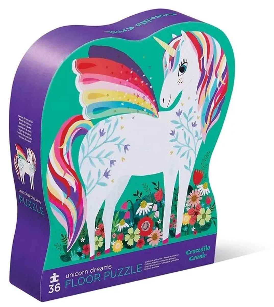 Crocodile Creek Cardboard Rompecabezas de unicornio 36 piezas
