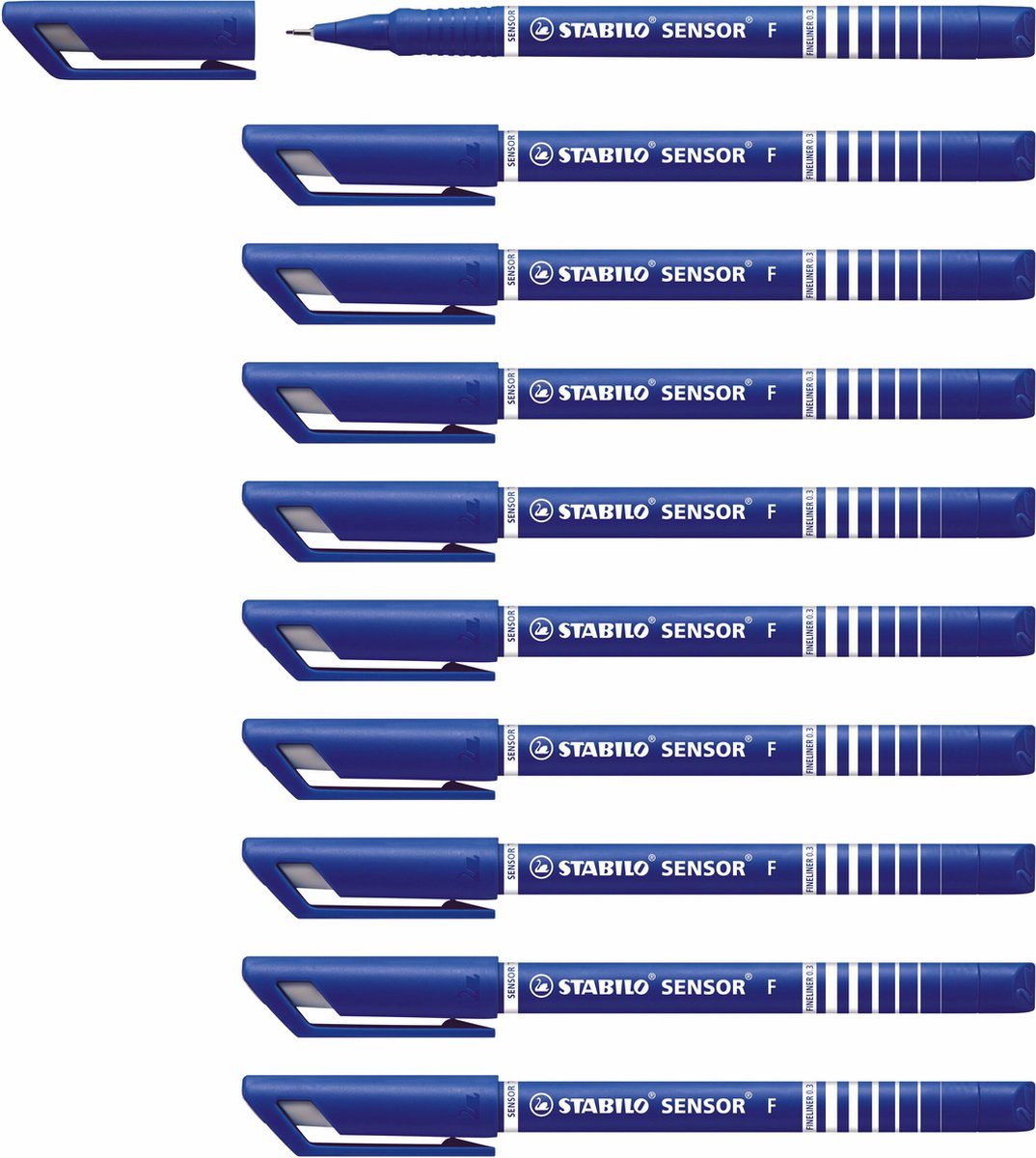 Sensor Stabilo - fineliner 0,3 mm - azul - caja de 10 piezas