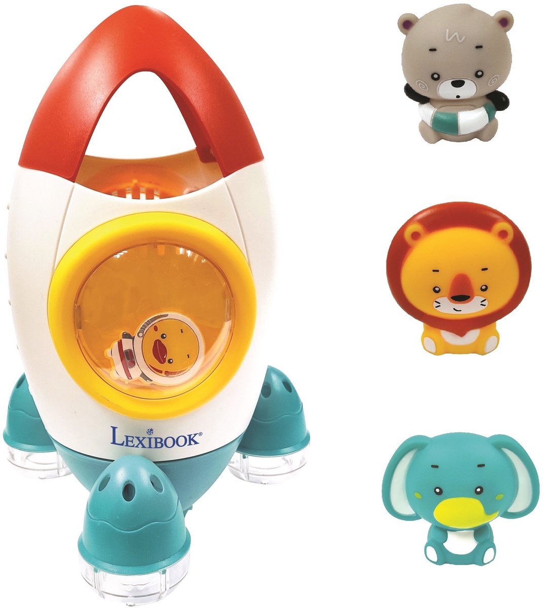 Set de juguetes de baño con cohete espacial Lexibook
