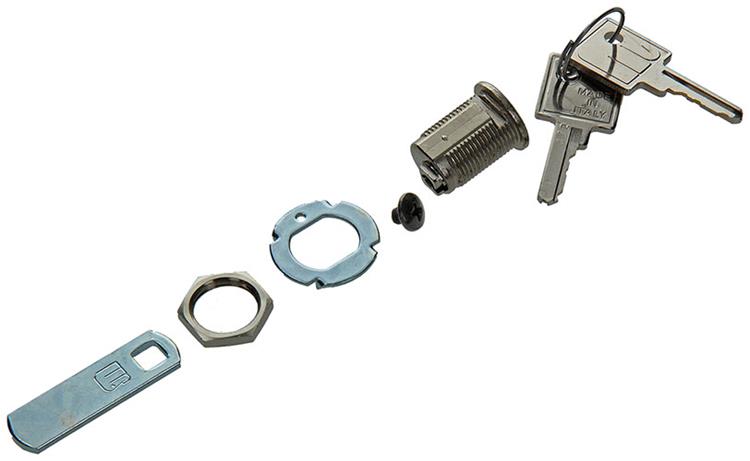 Mack 1014020 - Cerradura para armario con letras niquelada 20 mm | 5 piezas