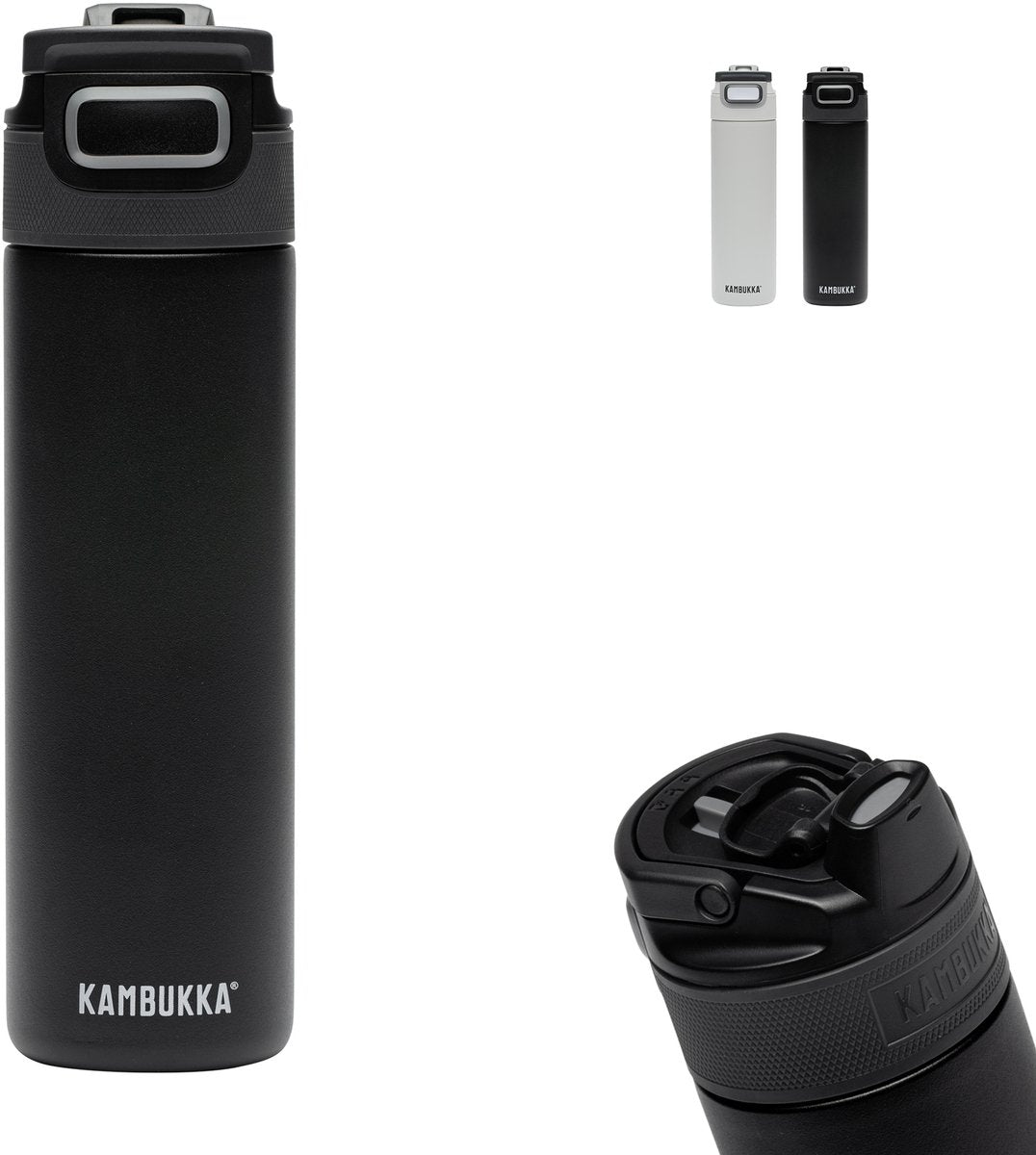 Borraccia termica Kambukka Elton da 600 ml - Nightfall con coperchio 3 in 1 e borraccia facile da pulire