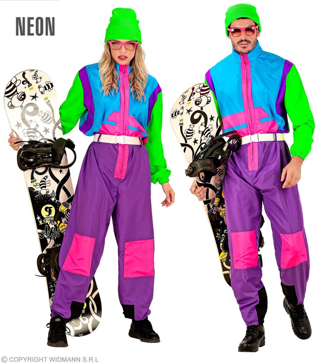 Costume da snowboarder retrò Finidi otto