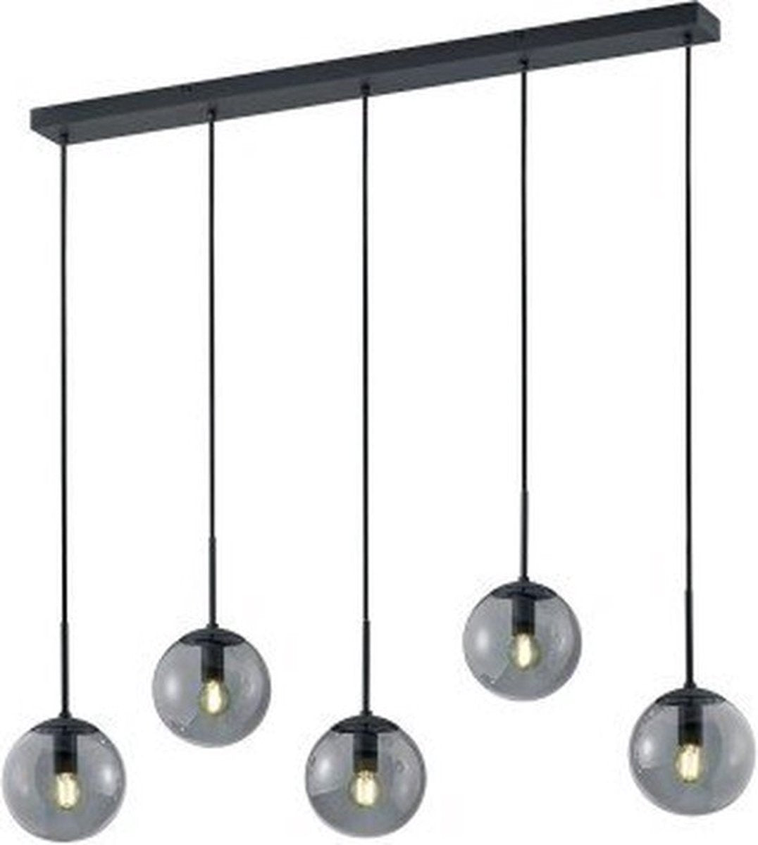 Trio balini - hanglamp - antraciet - excl. 5x e14 28w