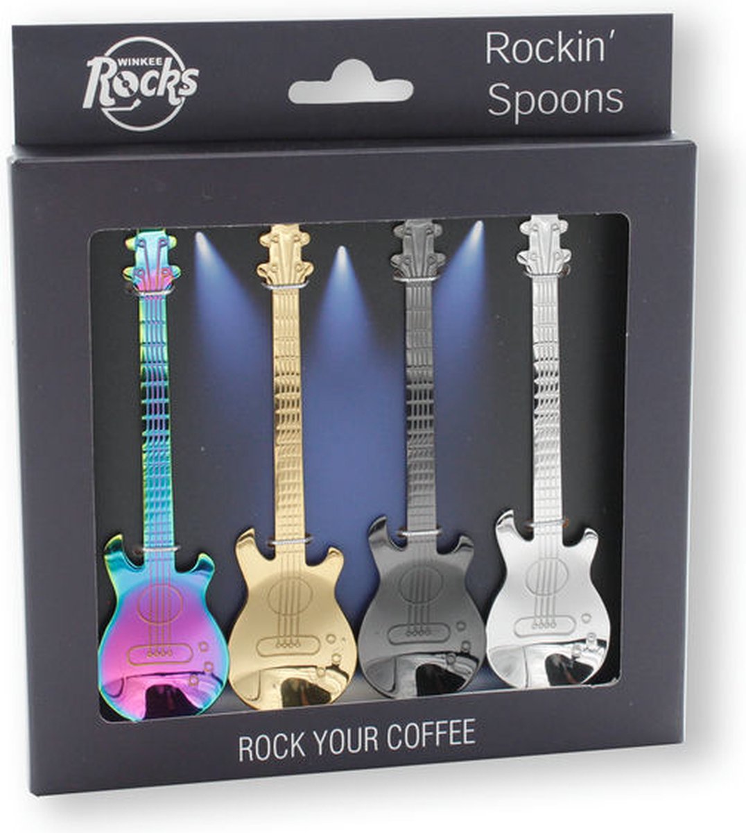 Winkee - rockin' spoons - gitaar theelepels (set van 4)