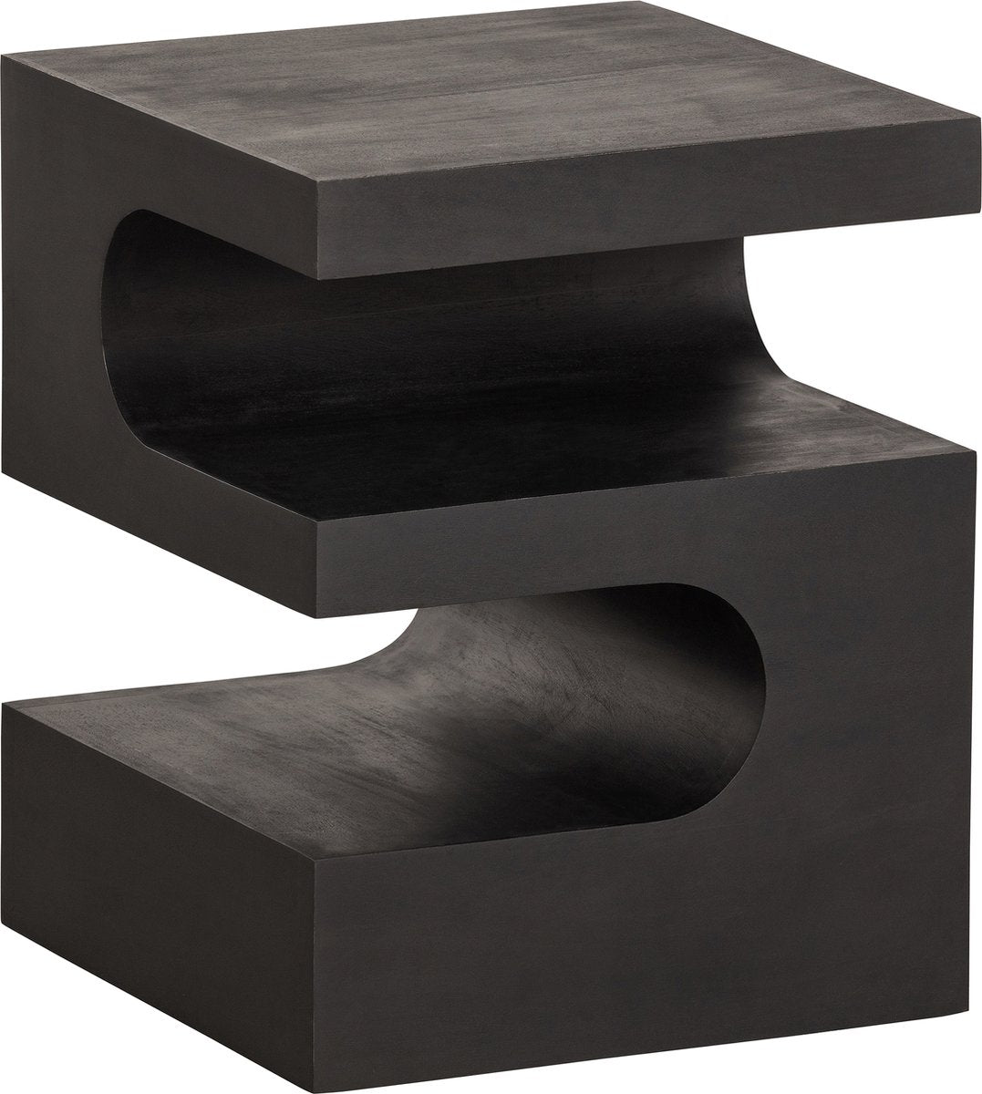 Mesa auxiliar Woood toma - madera de mango - negro - 50x40x40