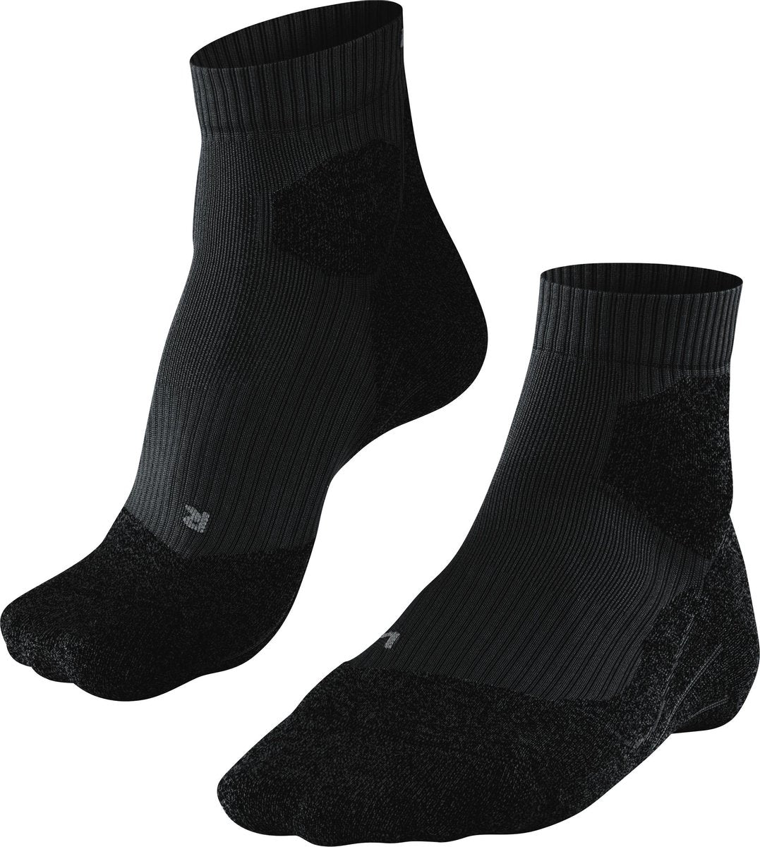Falke ru trail anti-blaar functioneel materiaal hardloopsokken heren zwart - maat 46-48