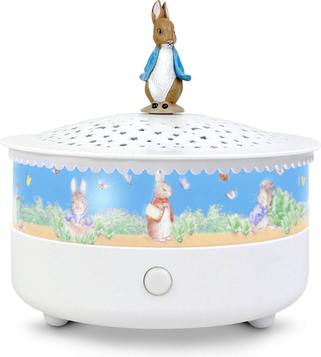 Proyector de estrellas Trousselier Peter Rabbit - luz nocturna con música para bebé