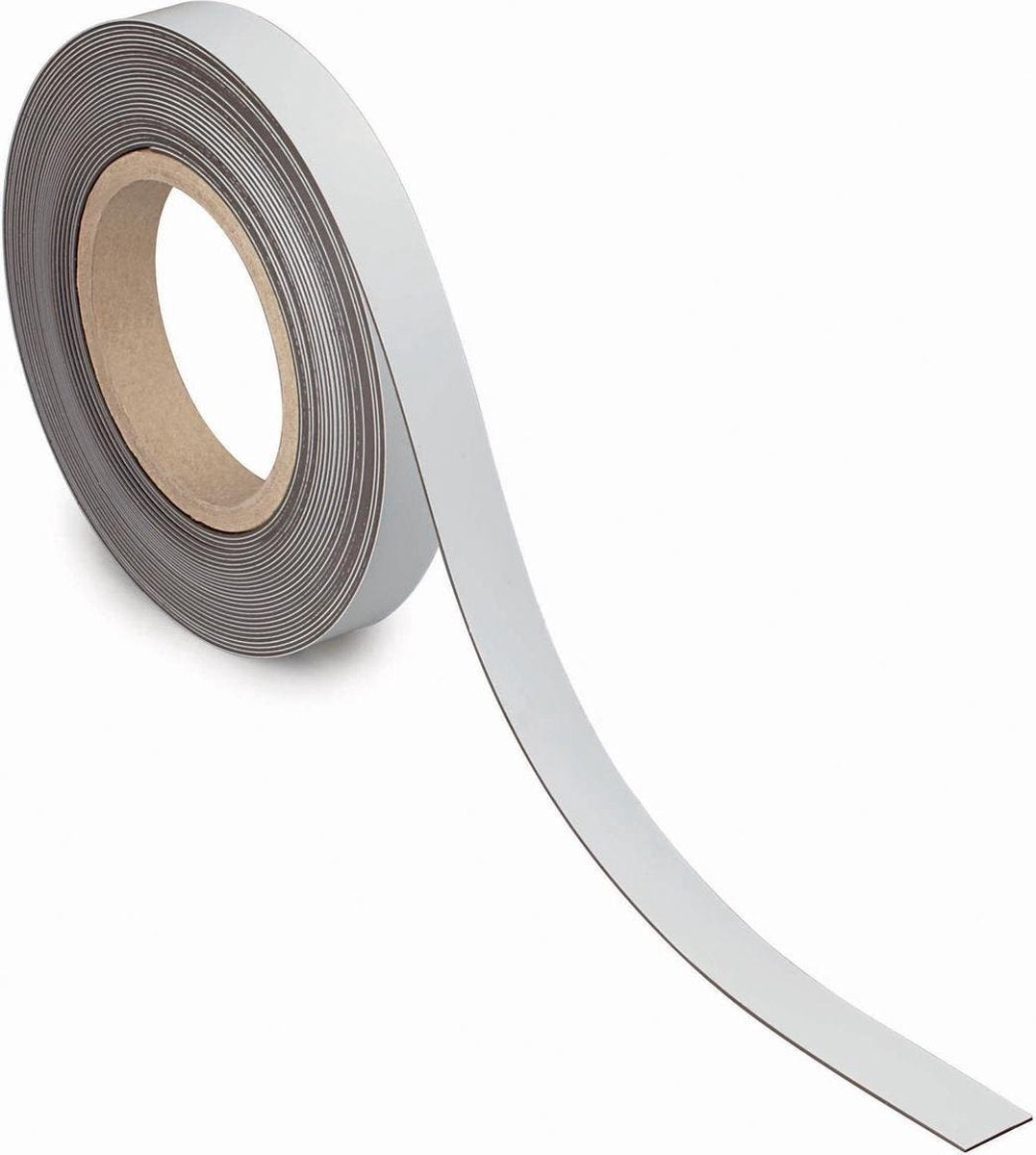 Nastro magnetico Maul metallo 1 pezzo 42 g cm² supporto magnetico in plastica barra per etichette 10 m x 2 cm x 1 mm bianco