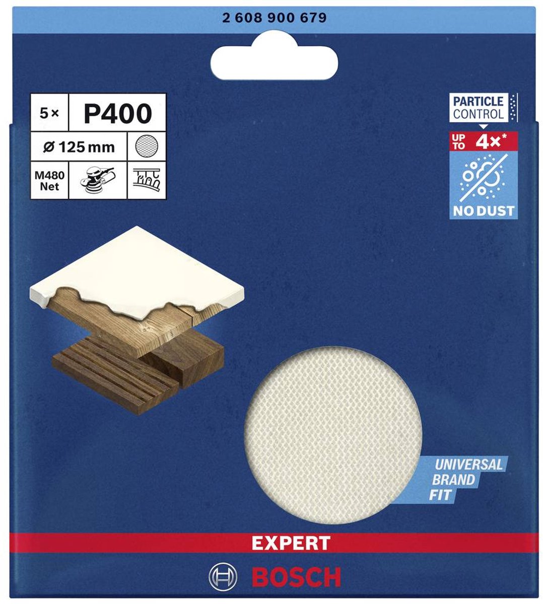 Rete abrasiva Bosch 5x expert m480 per levigatrice orbitale 125 mm g 40...