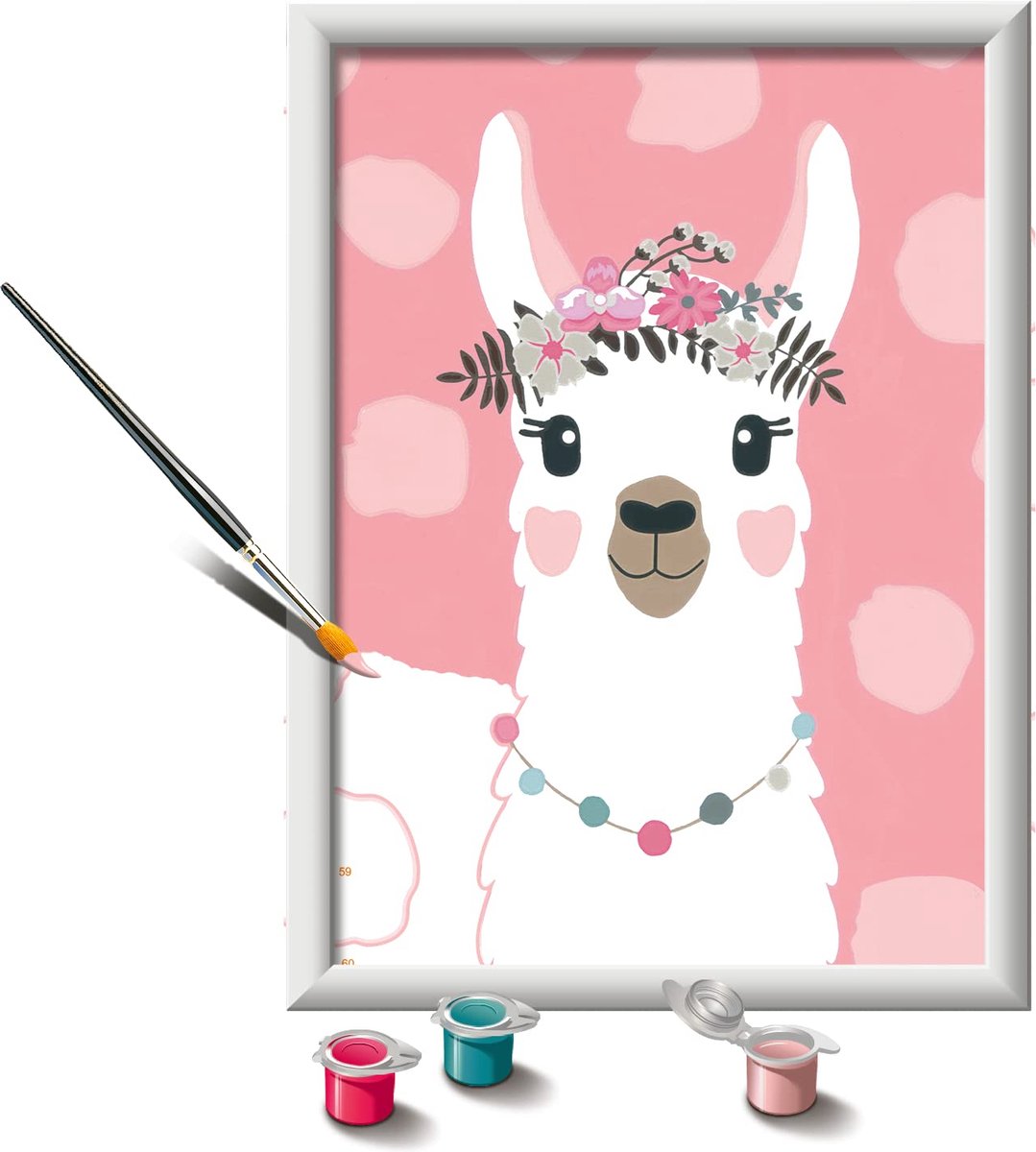 Ravensburger creart no drama llama imposta colore per numero