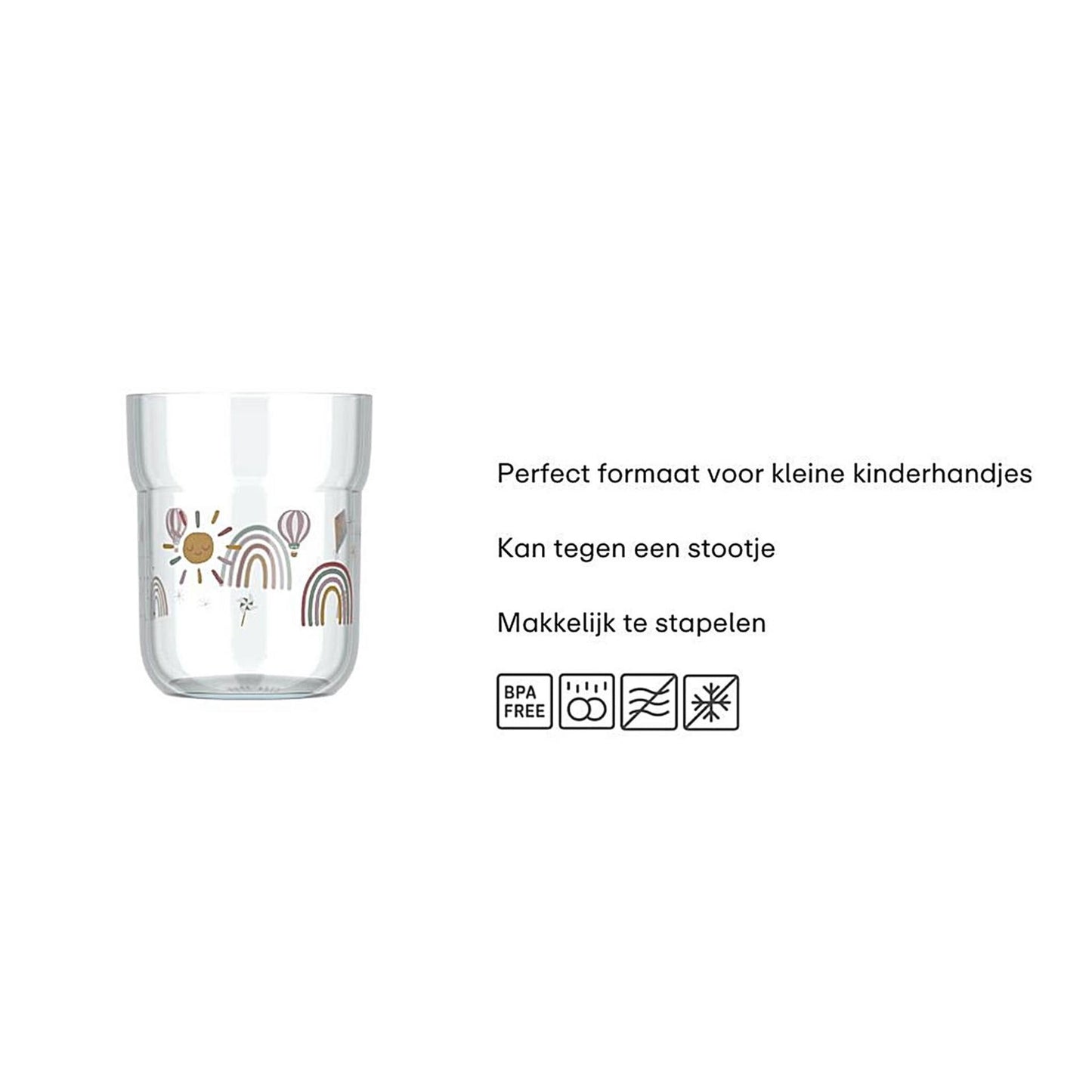 Bicchiere per bambini Mepal Sunshine Rainbow da 250 ml