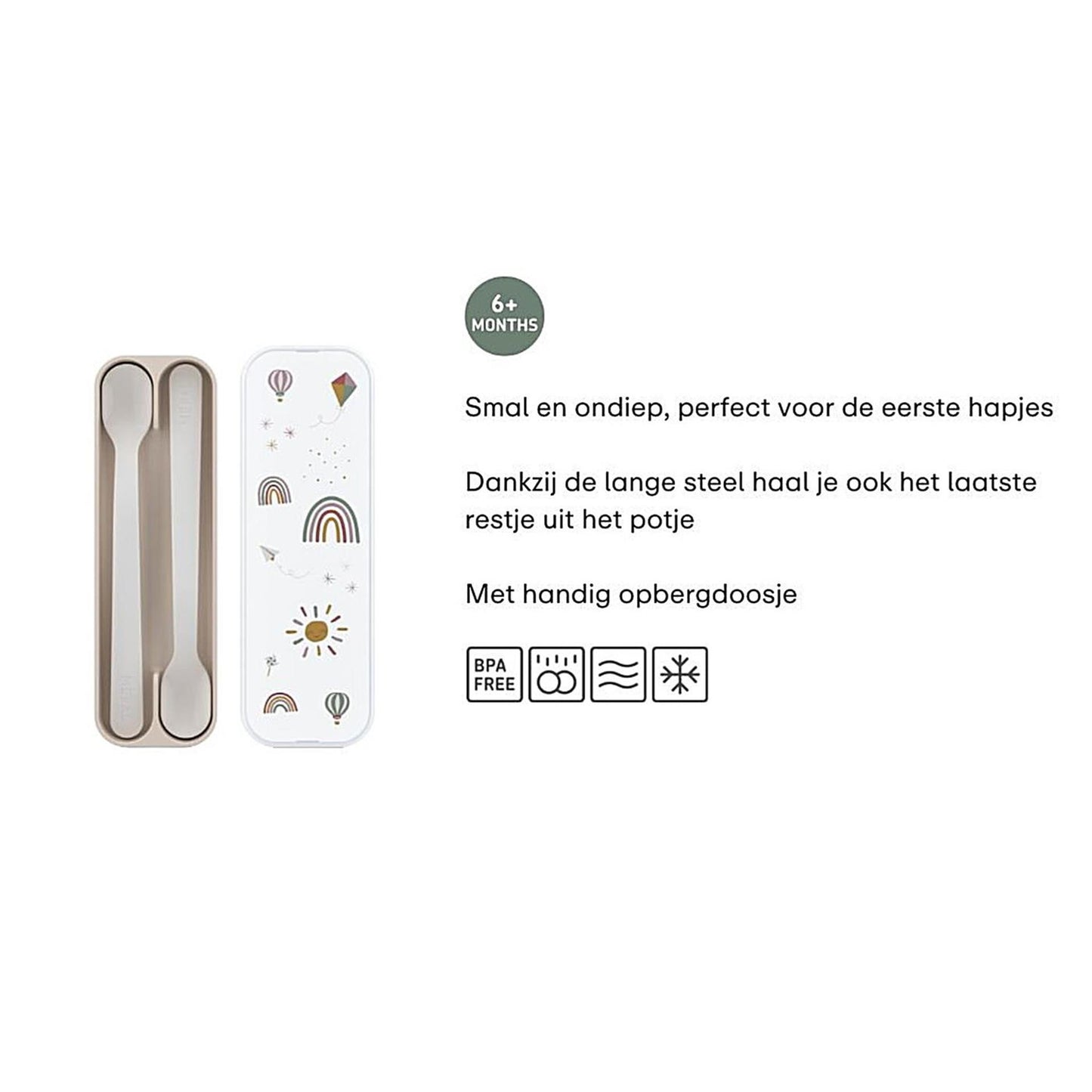 Mepal mio babylepel little dutch - set van 2 - lange steel - kinderservies - fairy garden