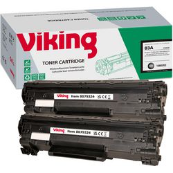 Cartuccia toner viking compatibile hp cf283ad nero 2 pezzi