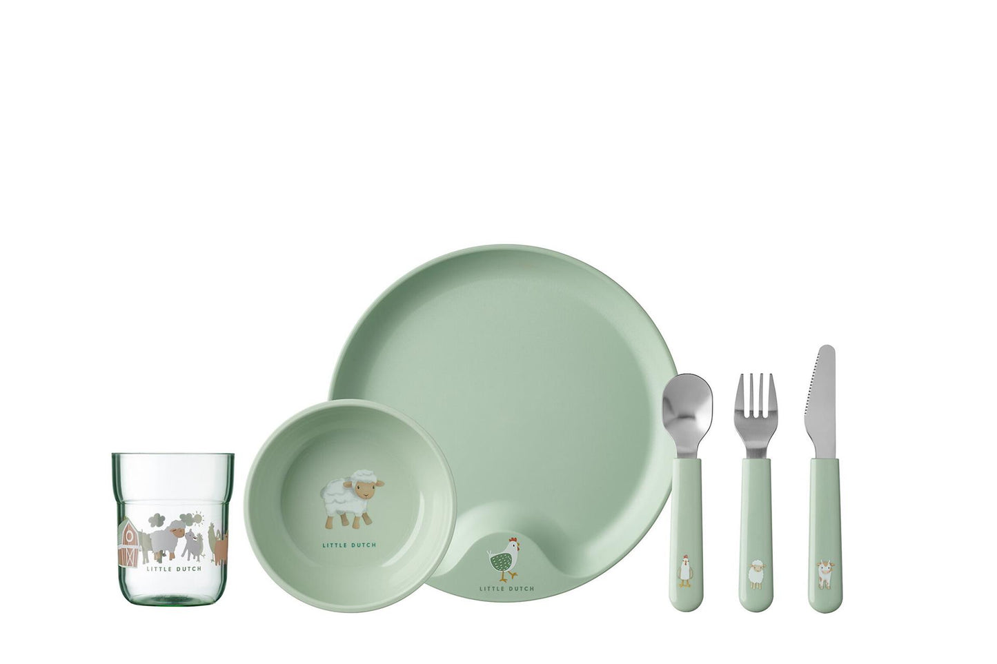 Mepal mio kinderservies set little dutch - 6-delig - kraamcadeau - kinderservies - little farm