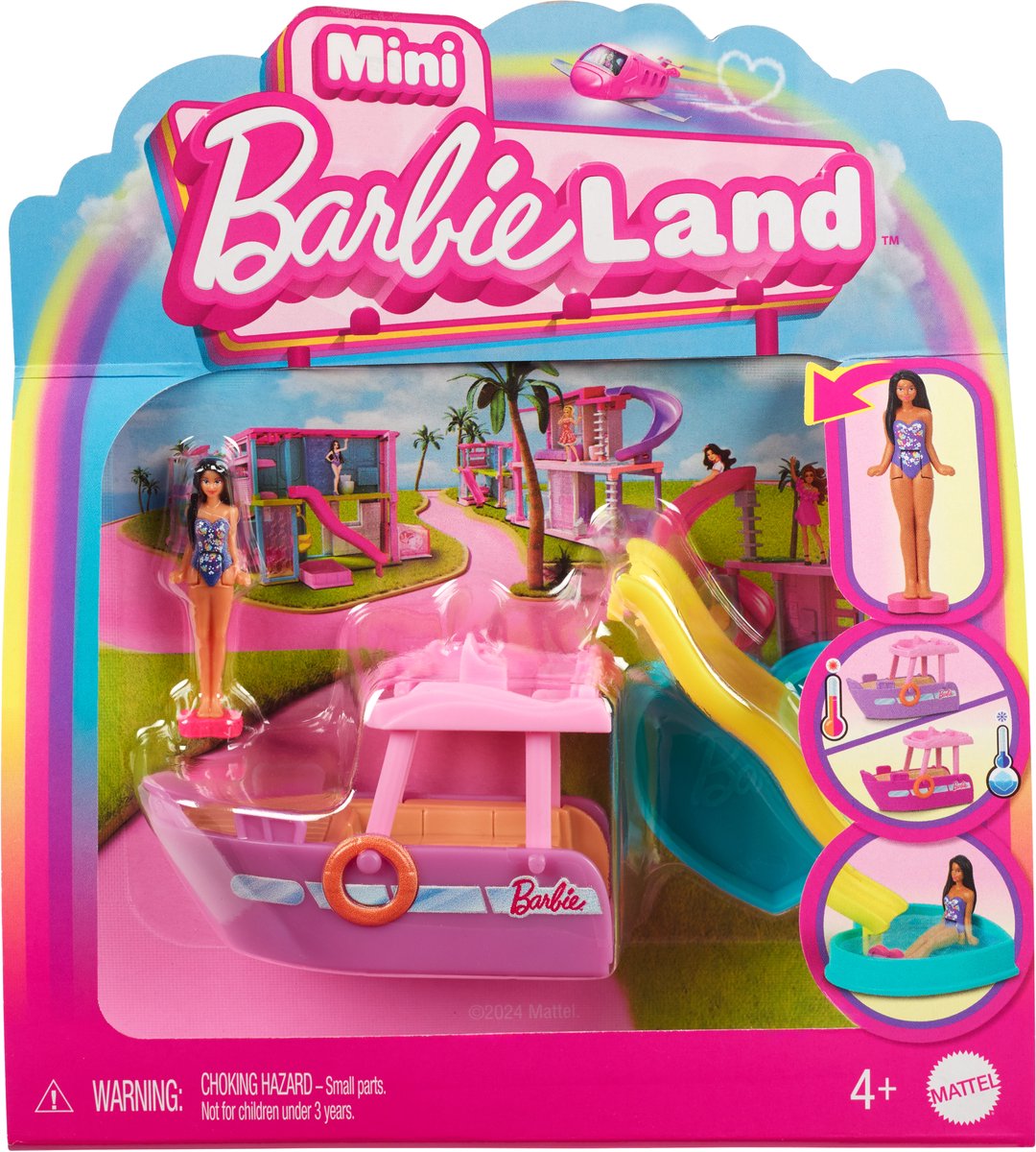 Mini vehículo terrestre Barbie surtido.