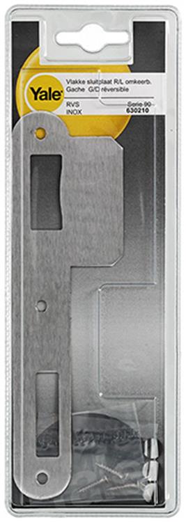 Yale 1019071 - 1 cerradero plano acero inoxidable ser90 r l | 3 piezas