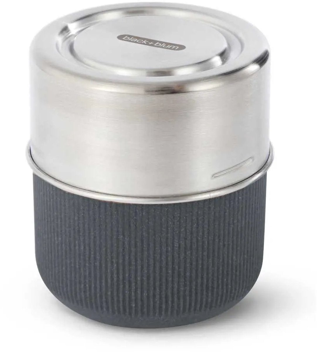 Black blum black+blum glazen lunchbox - pot - 450ml - grijs