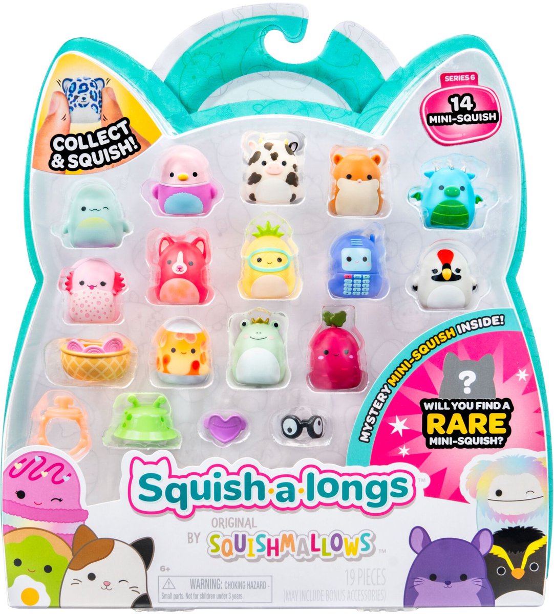 Squish-a-long Jazwares - Confezione da 14 (stile 1)