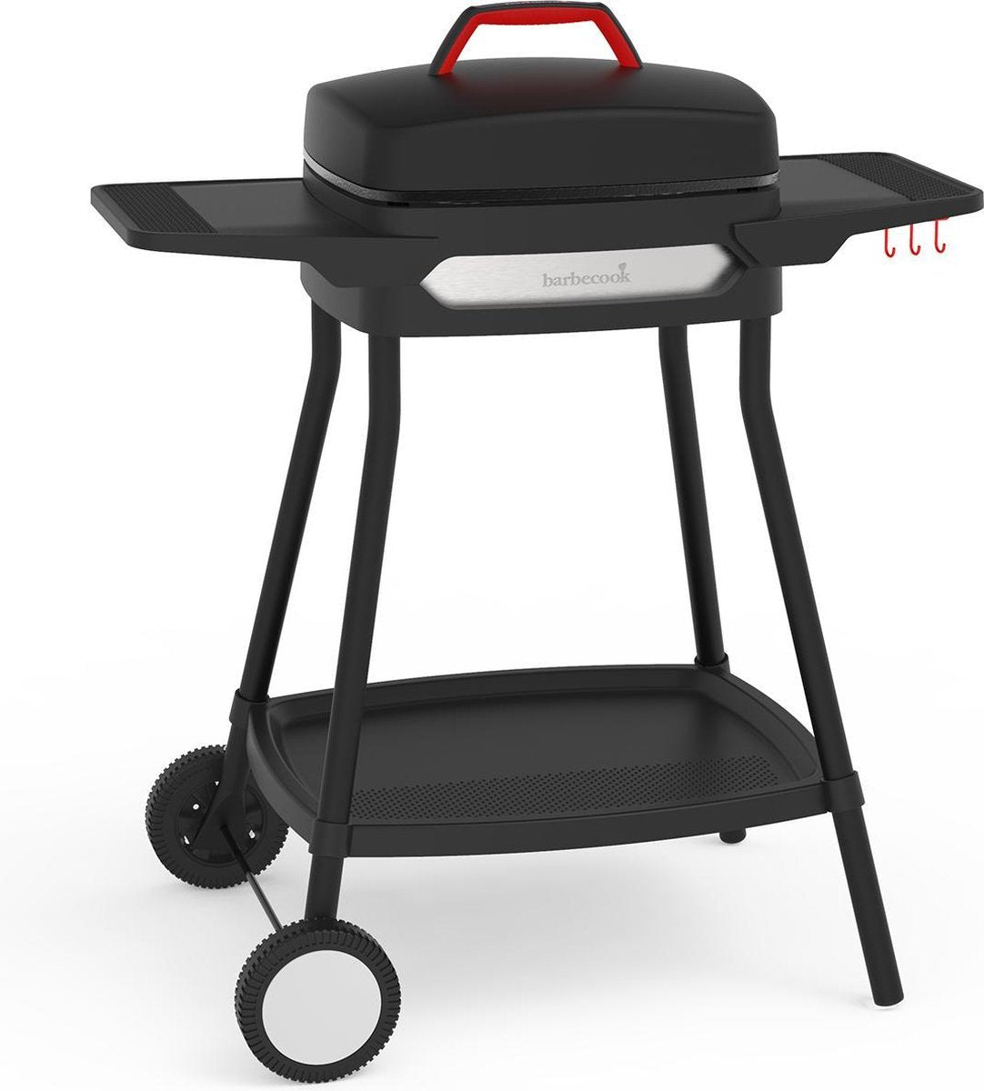 Barbecook Alexia - BBQ elettrico - griglia removibile - tavolini - ruote - 84x55x97cm