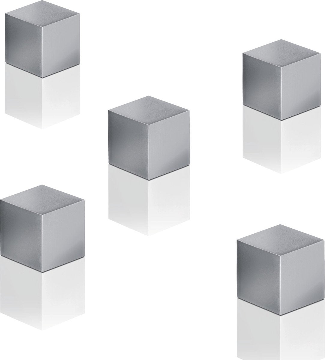 Lavagna magnetica in vetro Sigel - 11x11x11mm - c5 strong - argento - set da 5 pezzi - si-ba728