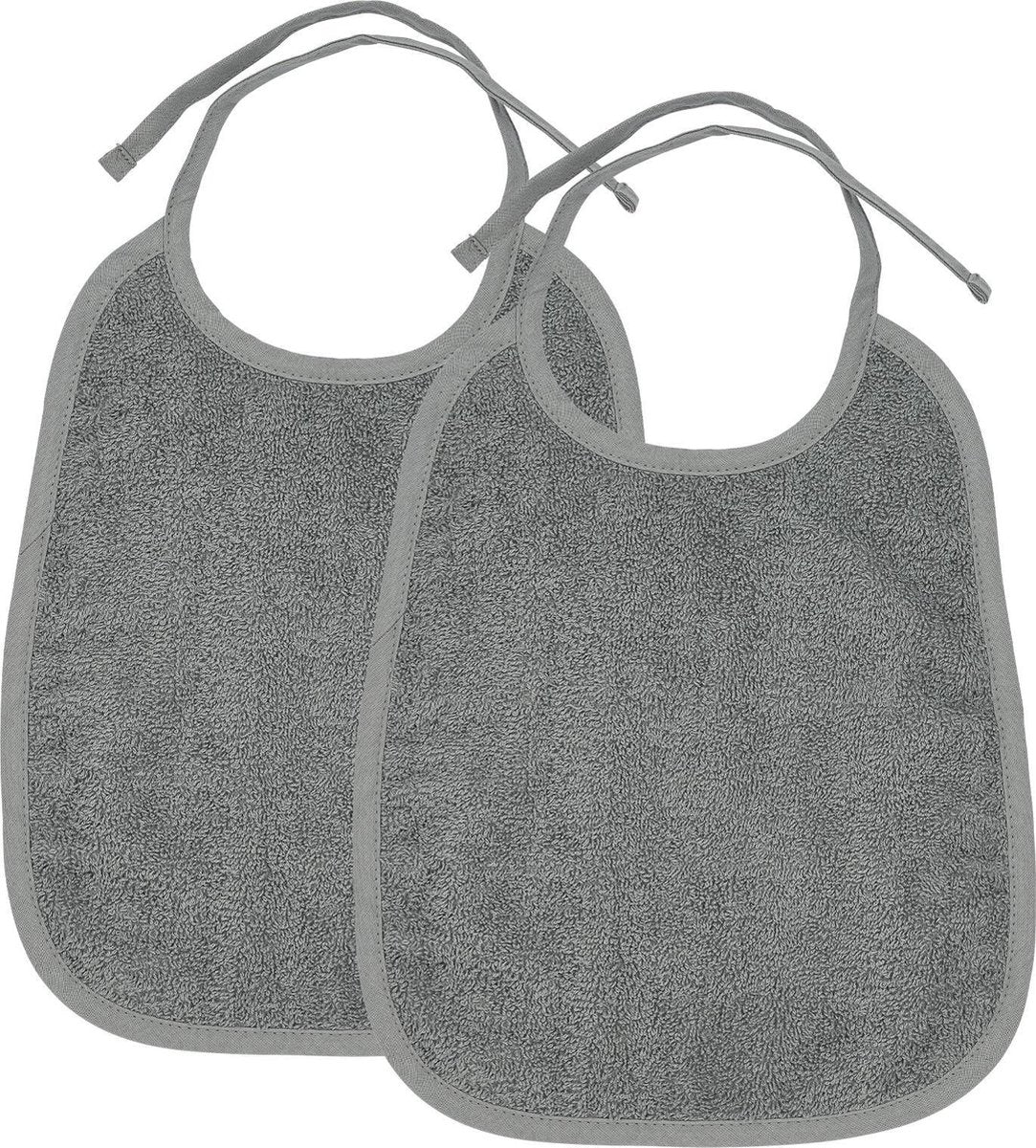 Meyco baby uni slab - 2-pack - badstof - grey