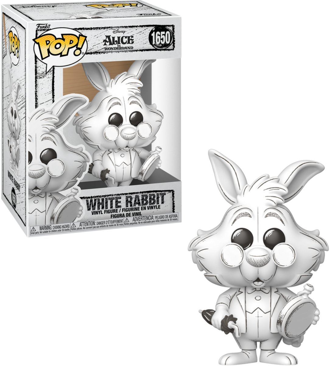 Funko disneypop! figura de vinilo esbozada - conejo blanco 9 cm