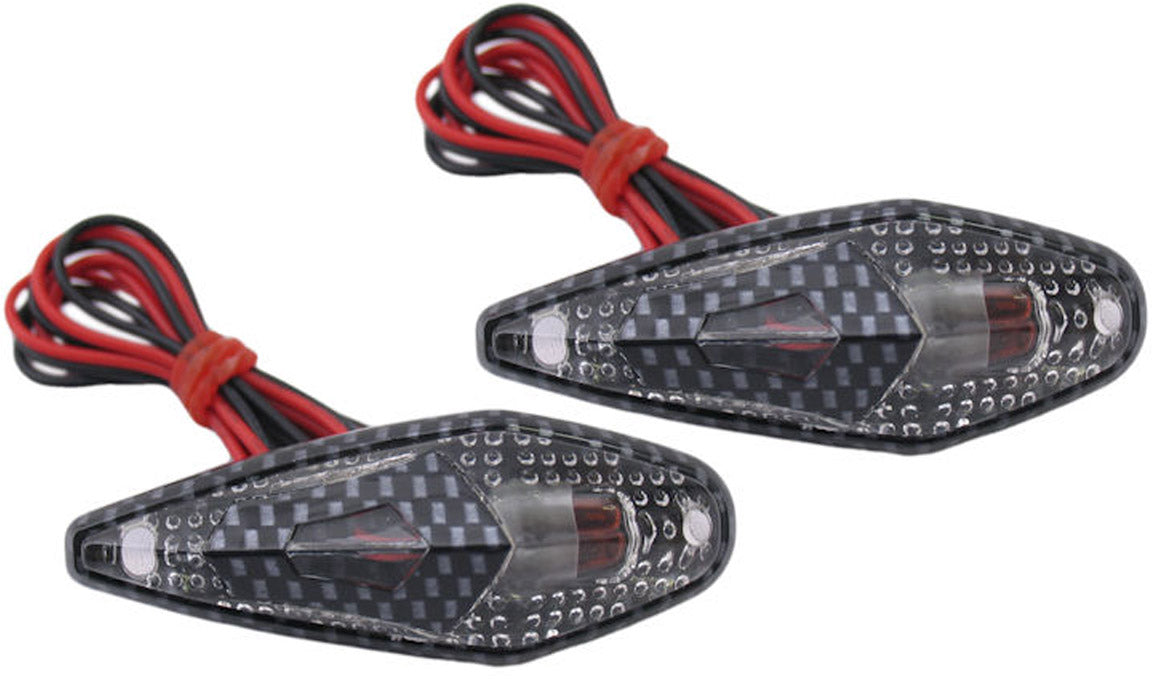 Edge Beatle-lights Carcasa de carbono Lente transparente Lámpara naranja