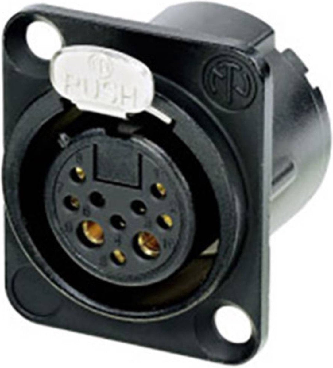 Neutrik nc10fd-lx-b-con conector xlr brida, contactos rectos número de pines: 10 negro 1 pieza(s)