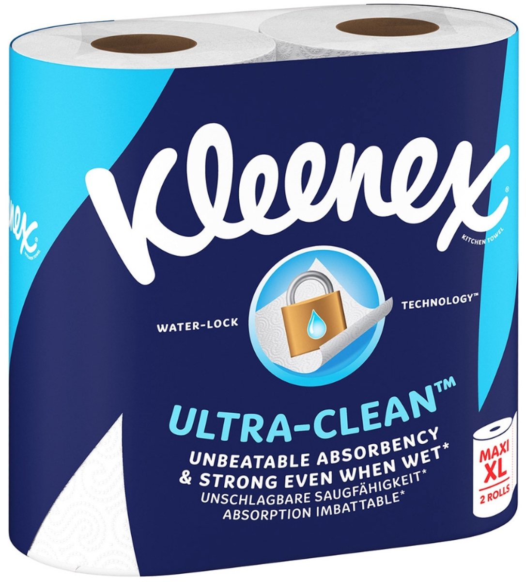 Sin marca sans marque kleenex - papel de cocina - ultra limpio - maxi xl - absorbente - 2 rollos