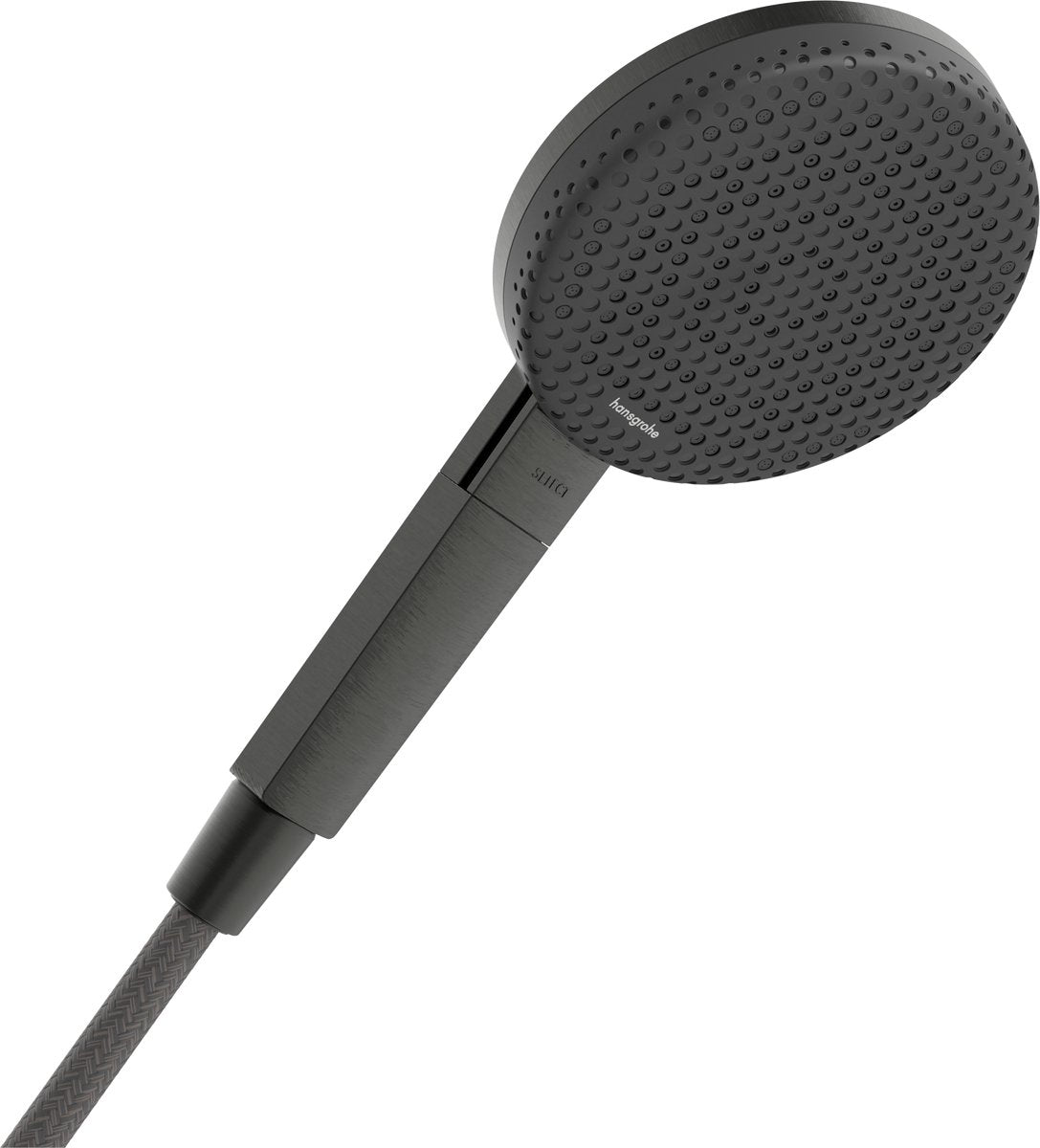 Hansgrohe Raindance Alive Select S - doccetta - risparmio idrico ecosmart - comando a pulsante Select - dimensione 125 mm - 3 funzioni getto - cromo nero spazzolato
