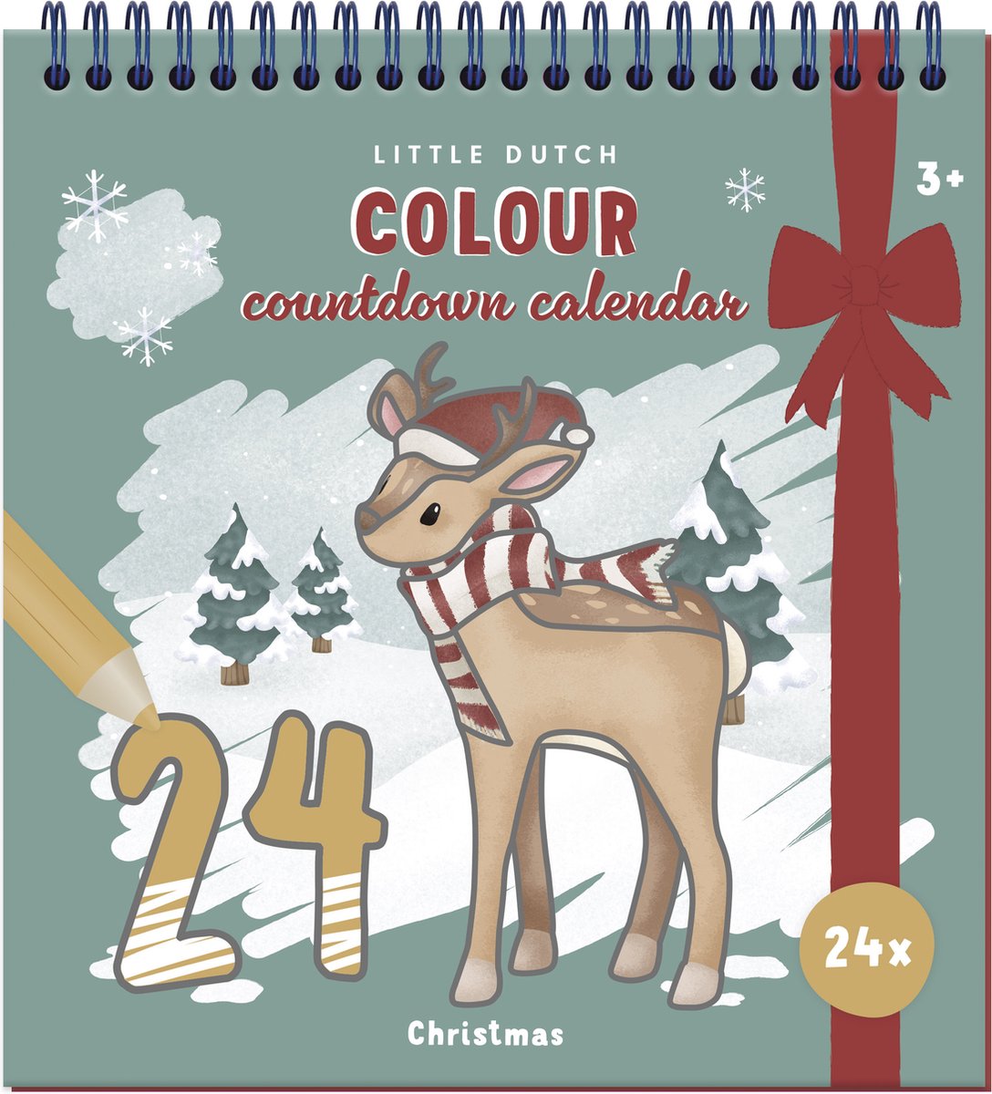 Little dutch aftelkalender kerst - kleurboek - creatief speelgoed - kerst decoratie