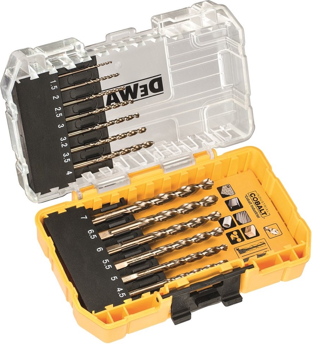 Dewalt accessori hss trapano metallo cobalto industriale set 13 pezzi - dt4968-qz