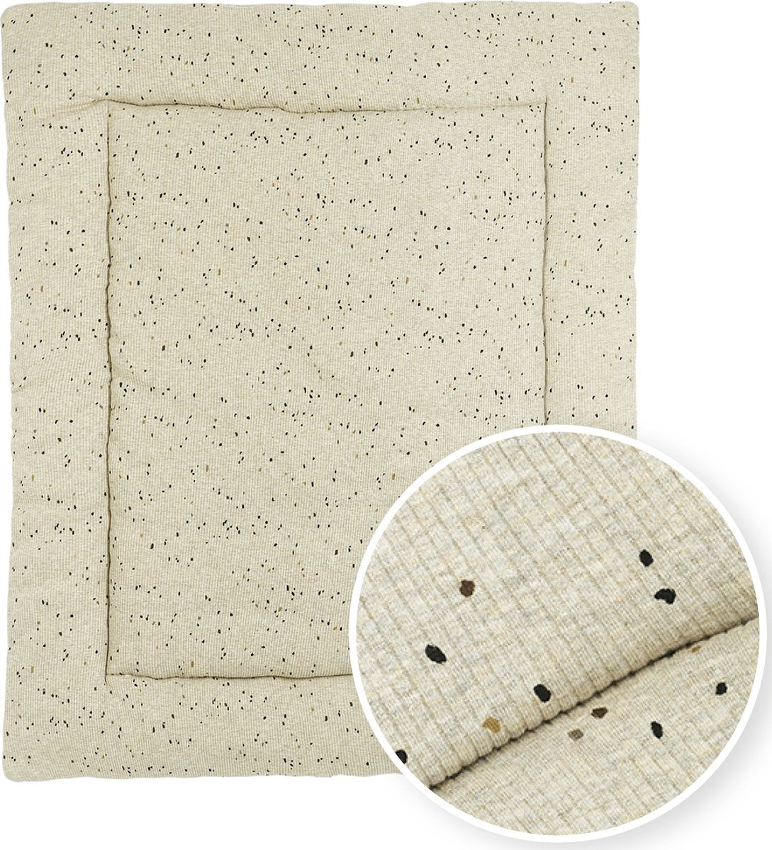 Meyco baby rib mini spot boxkleed - sand melange - 80x100cm