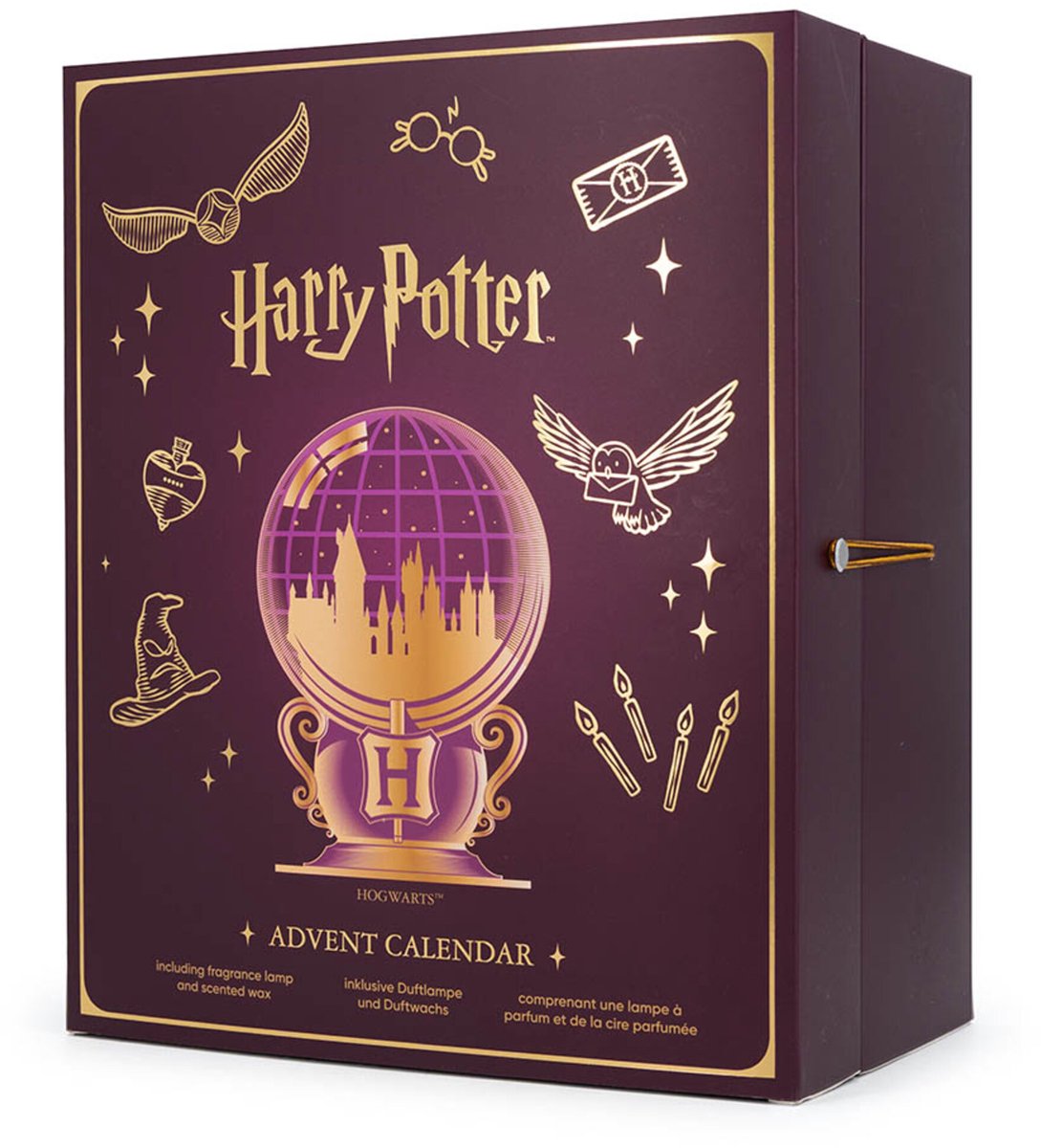 Harry potter adventskalender - 24 vakjes - bordeauxrood