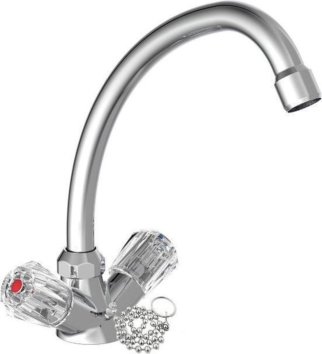 Schütte Schütte Washbasin mezclado dos buttones brillantes cromados