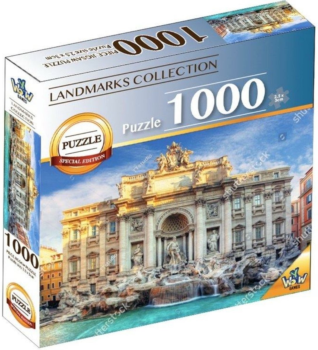 Braet Puzzle World Landmarks - Fontana di Trevi 1000 pezzi