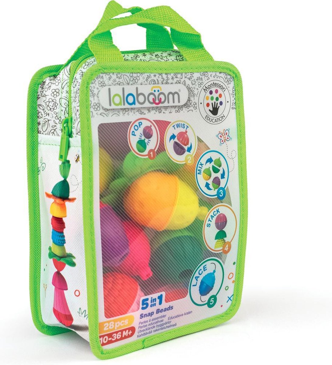 Lalaboom - perline educative e accessori - 28 pezzi