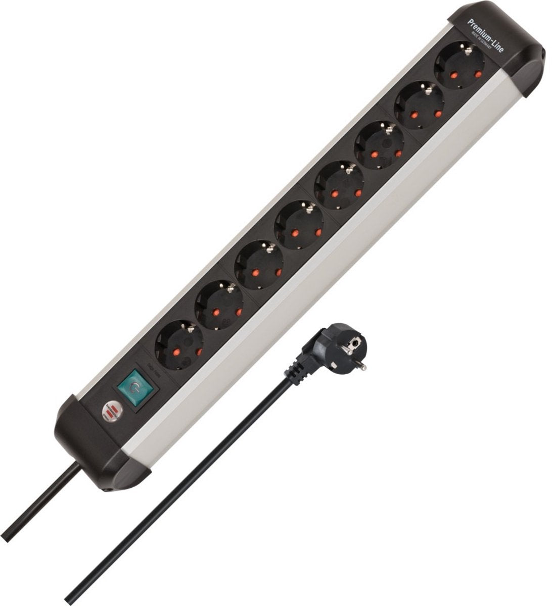 Brennerstuhl premium-alu-line enchufe con interruptor de 8 vías 3m h05vv-f 3g1.5